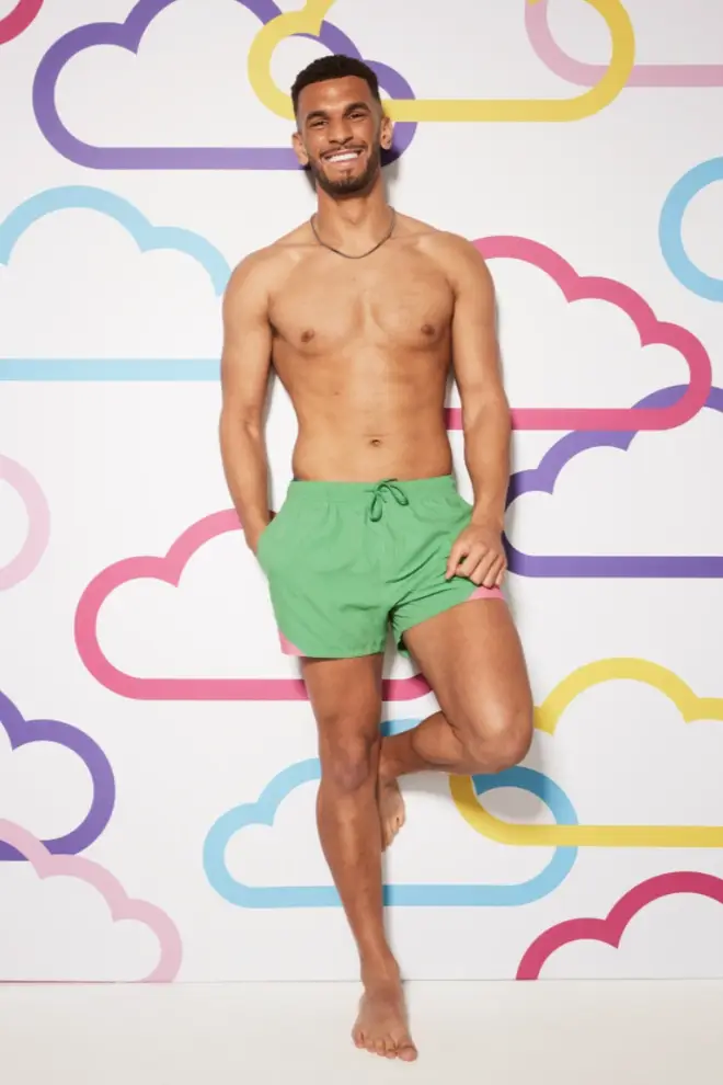 Kai Fagan poses for his officially Love Island pictures