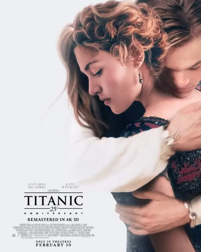Rose appears to have two hairstyles in the Titanic 25th anniversary poster