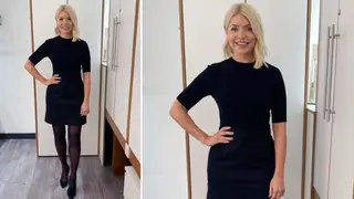 Holly Willoughby is wearing a LBD from Ted Baker
