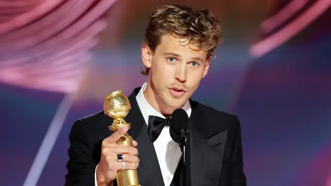 Austin Butler thanks Lisa Marie Presley and Priscilla Presley as he accepts the Golden Globe for Best Actor