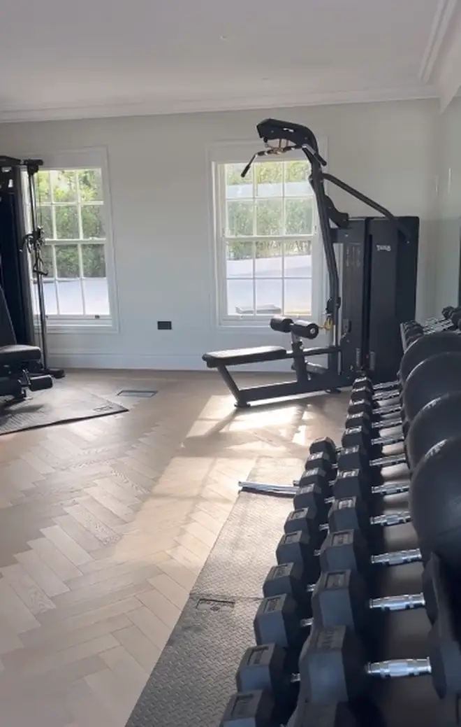 Mark Wright's house has a gym downstairs