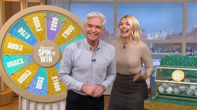Holly Willoughby and Phillip Schofield end up in hysterics after Spin To Win chaos
