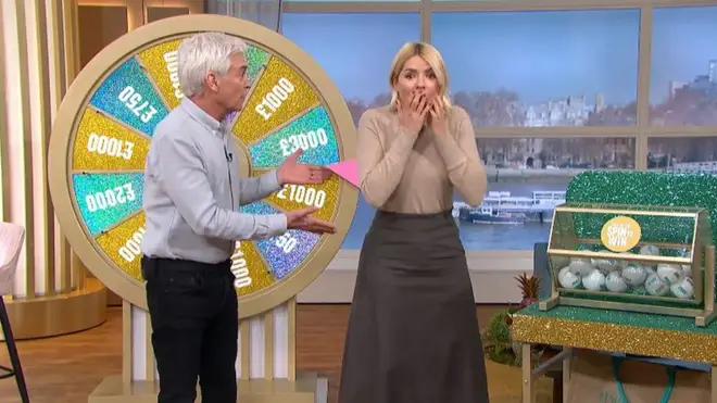 Phillip Schofield scolds Holly Willoughby on This Morning as she messes up Spin To Win