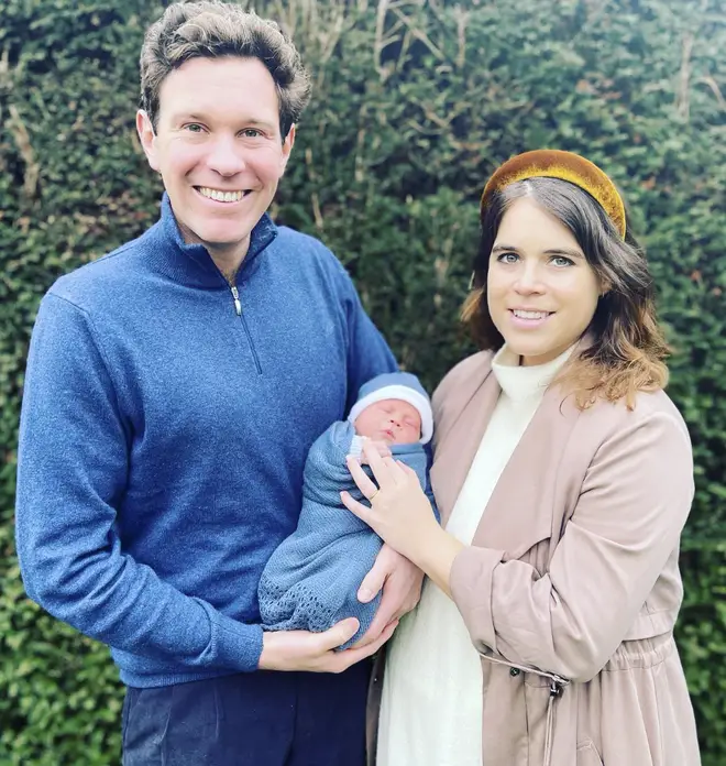 Princess Eugenie and Jack Brooksbank introduce their son, August, to the world in 2021