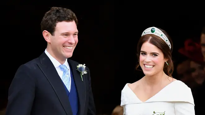 Jack Brooksbank and Princess Eugenie on their wedding day in 2018
