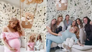 Stacey Solomon enjoyed a lavish baby shower at her home ahead of the birth of her daughter