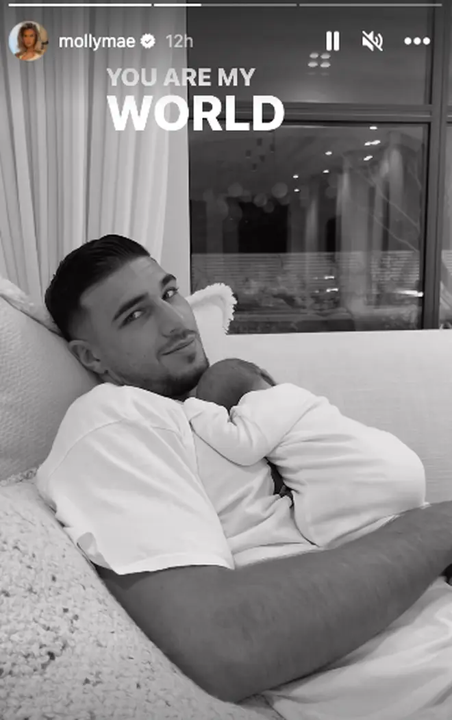 Tommy Fury has been pictured with his baby