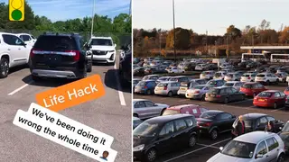 A man has revealed his hack for parking his car