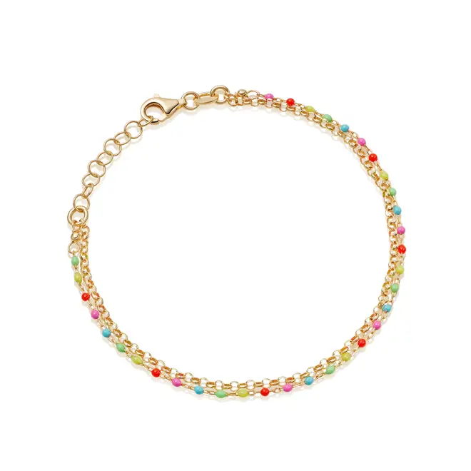 Neon enamel bracelet