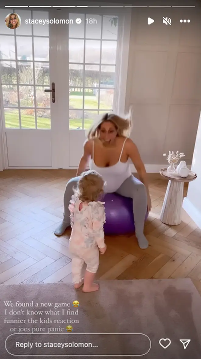 Stacey Solomon has shared videos of her 'new game'