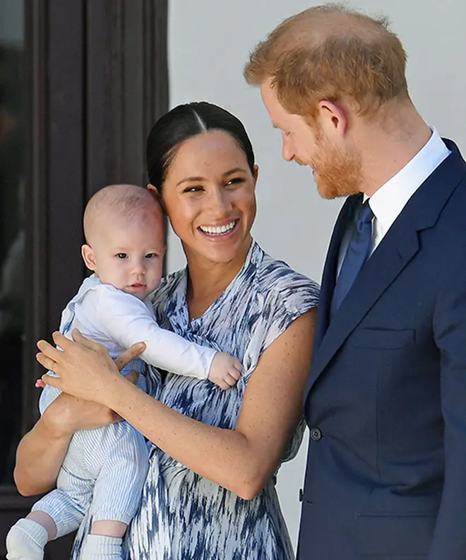 Meghan Markle and Prince Harry carrying baby son Archie