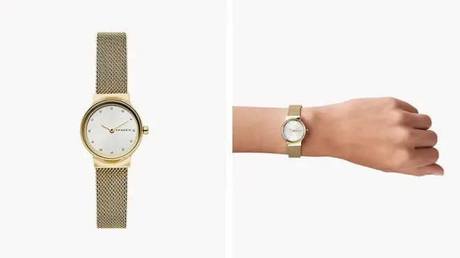 Freja Lille Gold-Tone Steel Mesh Watch by Skagen