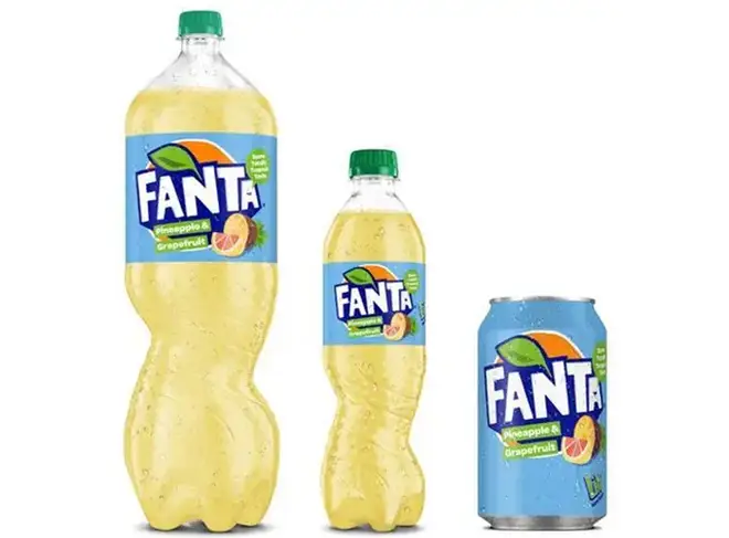 The citrus pop has been rebranded as Fanta Pineapple & Grapefruit.