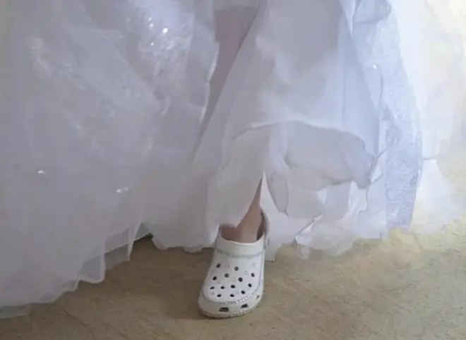 Bejewelled Crocs are becoming a popular choice with brides.