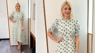 Holly Willoughby is wearing a midi dress from LK Bennett