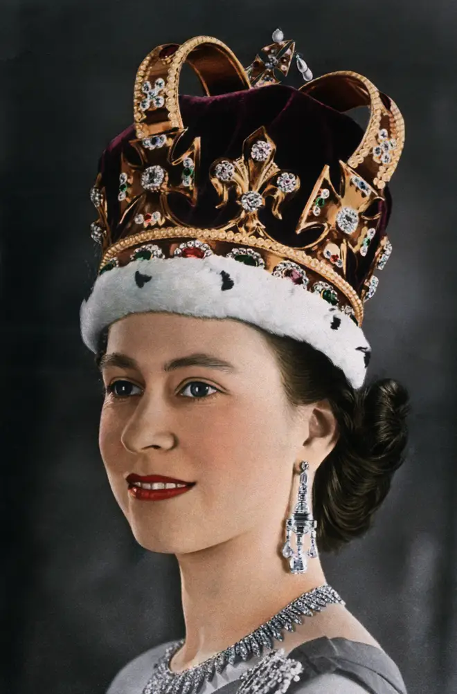 Elizabeth II on Her Coronation Day.