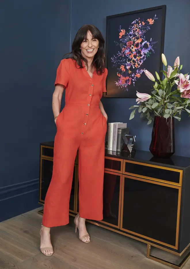 Davina McCall wearing Whistles Emmie linen Jumpsuit