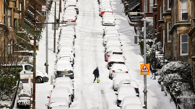 The UK is forecast to be hit with a 450-mile long snow bomb next month