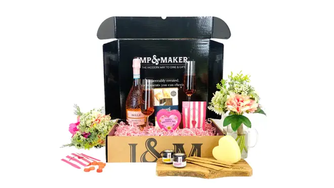Say "I Love You" with this Unique Gift Hamper filled with delicious treats she will love.