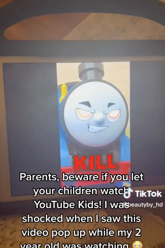 The video was found by the mum's two-year-old on YouTube Kids