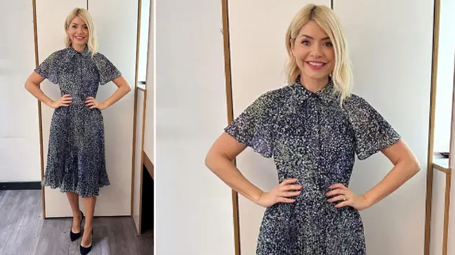 Holly Willoughby is wearing a midi dress from Phase Eight