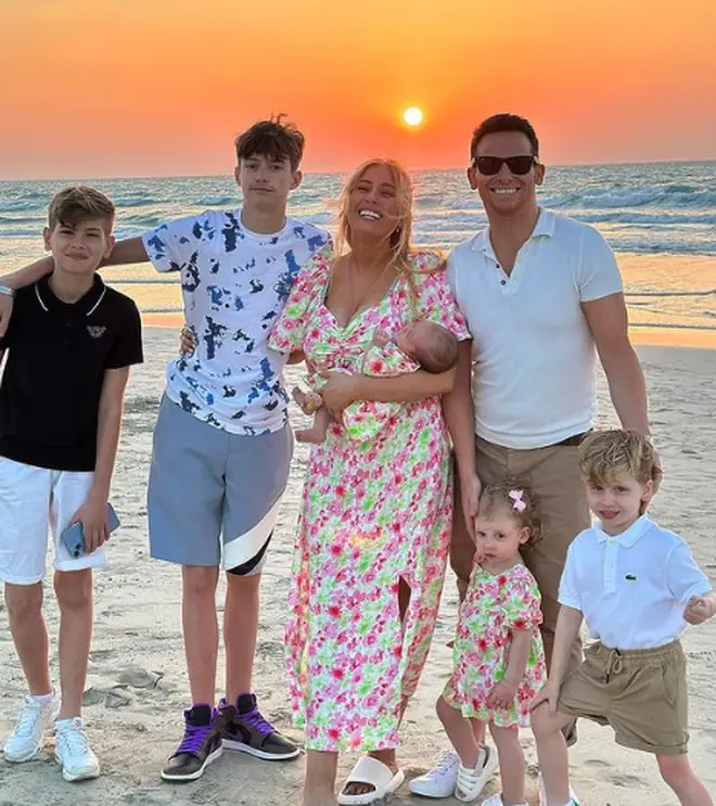 Joe Swash and his family on holiday