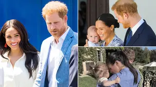 Meghan Markle and Prince Harry and their two children