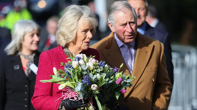 Queen Camilla and King Charles on a walkabout
