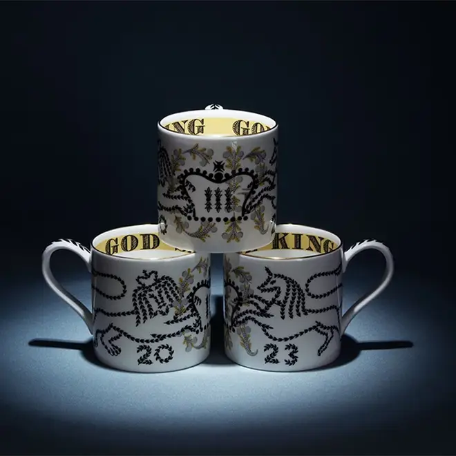 A King Charles Coronation mug masterpiece from Wedgwood