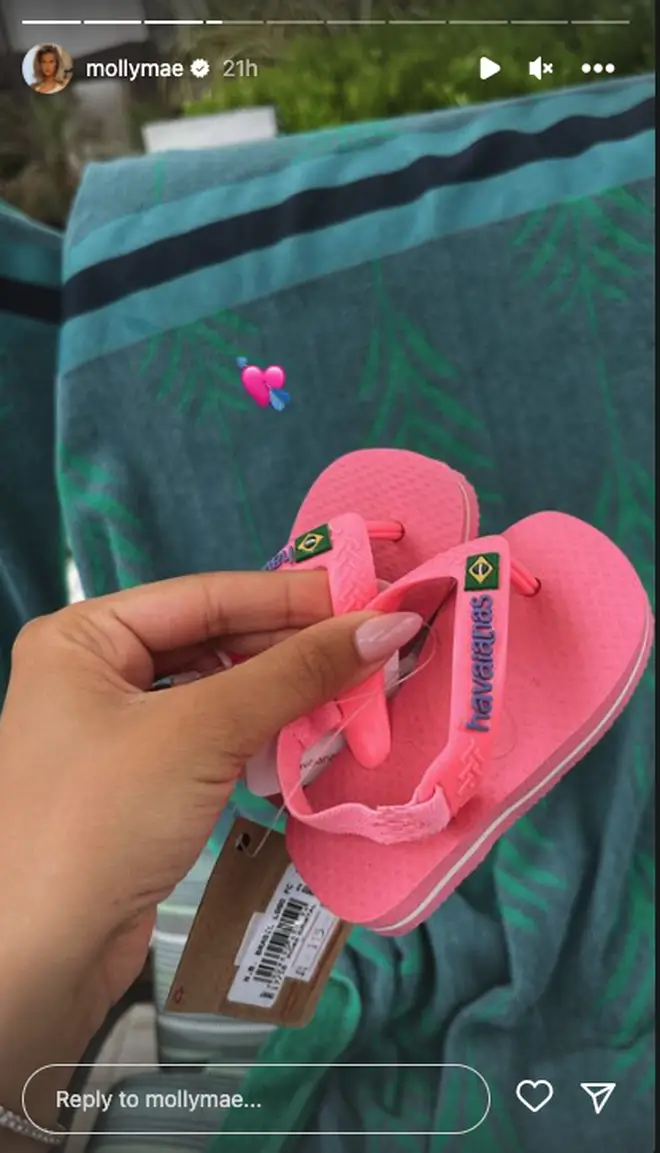 Molly-Mae has shared pictures of Bambi's flip flops