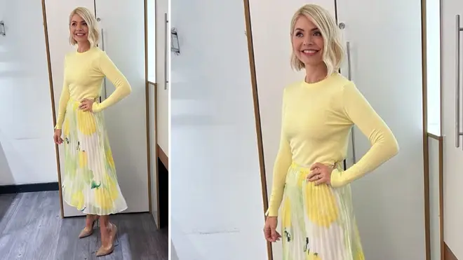 Holly Willoughby is wearing a colourful outfit today