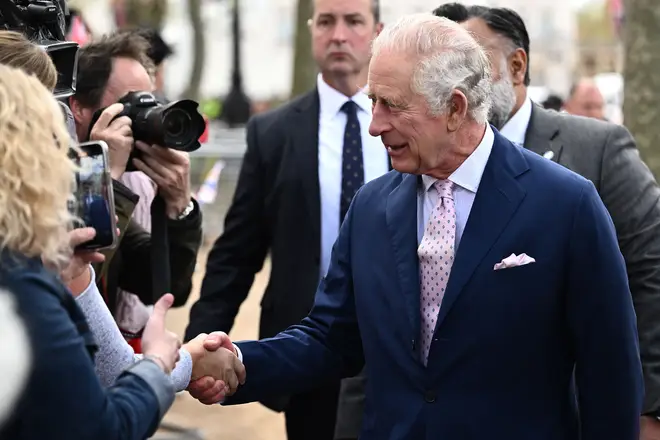 King Charles meets well-wishers on The Mall ahead of the Coronation