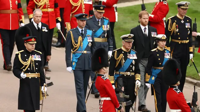 The Duke of Gloucester walked behind the funeral procession of Her Majesty Queen Elizabeth II
