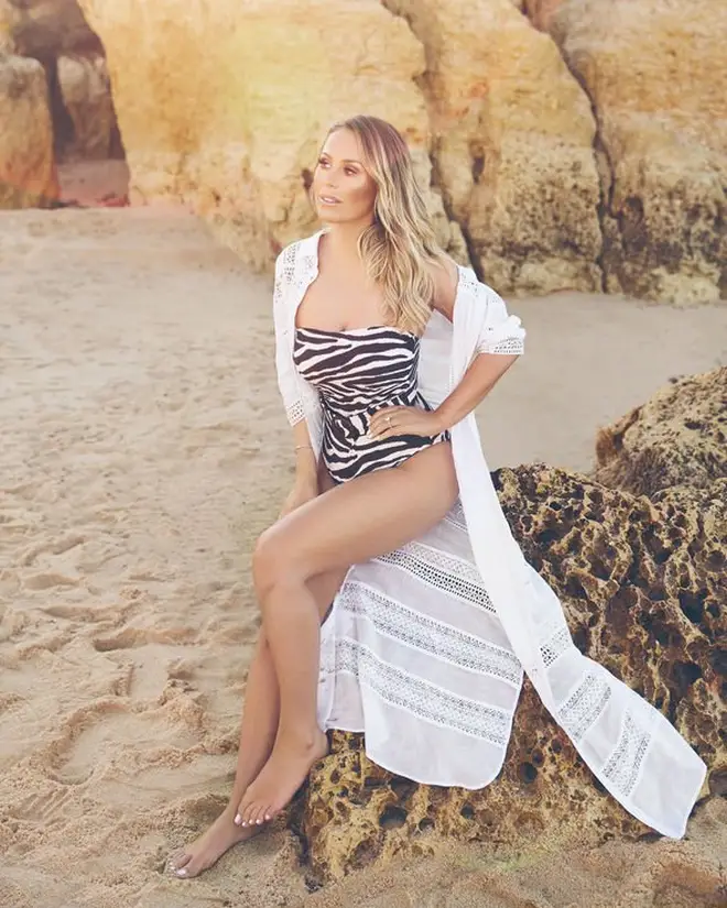 The zebra-printed strapless swimsuit will be a bold addition to any suitcase