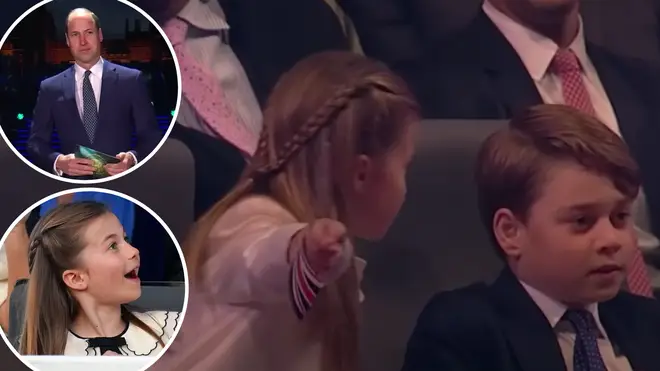 Princess Charlotte has the cutest reaction to seeing Prince William on stage in unseen moment from Coronation Concert