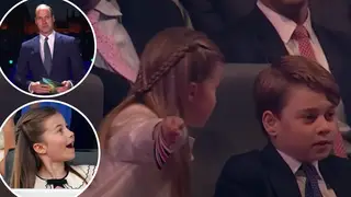Princess Charlotte has the cutest reaction to seeing Prince William on stage in unseen moment from Coronation Concert