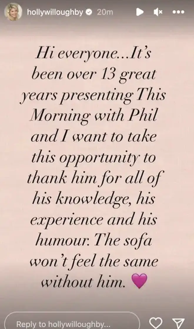 Holly Willoughby issued a statement after Phillip Schofield left This Morning