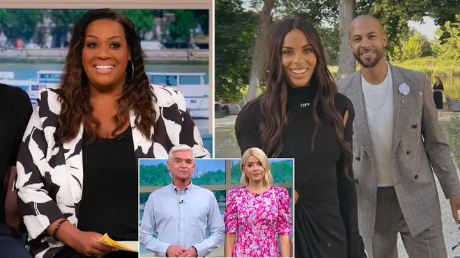 This Morning presenters pictured together including Holly Willoughby, Marvin Humes, Rochelle Humes, Phillip Schofield and Alison Hammond