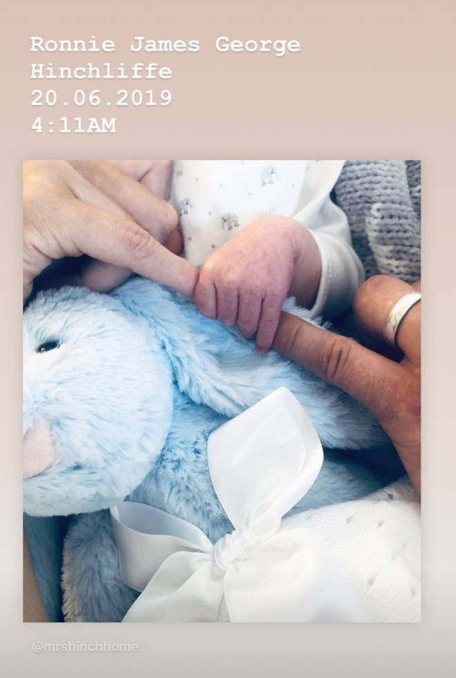 The couple named their newborn son Ronnie