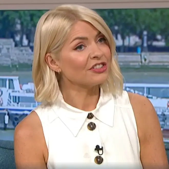 Holly Willoughby is wearing a beautiful white dress on This Morning