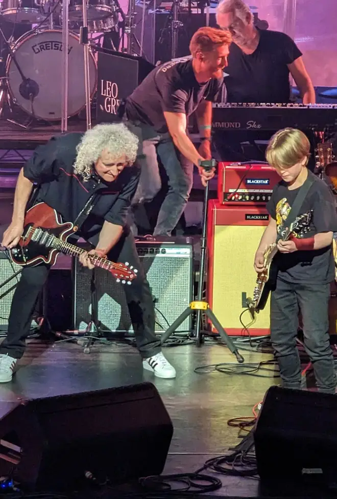 Brian May and Harry Churchill performed together on Sunday night