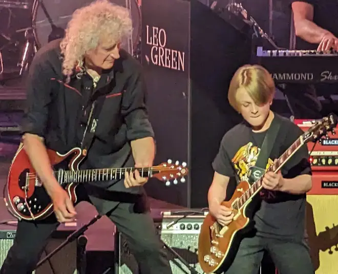 Harry Churchill's dream came true as he took to the stage with Sir Brian May