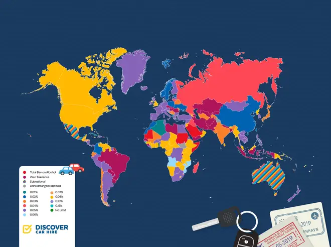 Different countries have different alcohol limits