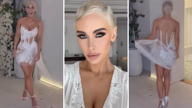 Woman hits back at after she's criticised for wearing 'naked' wedding dress