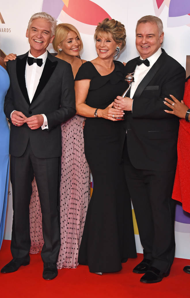 Phillip Schofield, Holly Willoughby, Ruth Langsford and Eamonn Holmes at the 2019 NTAs