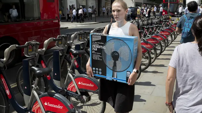 People have been stocking up on fans as they attempt to stay cool