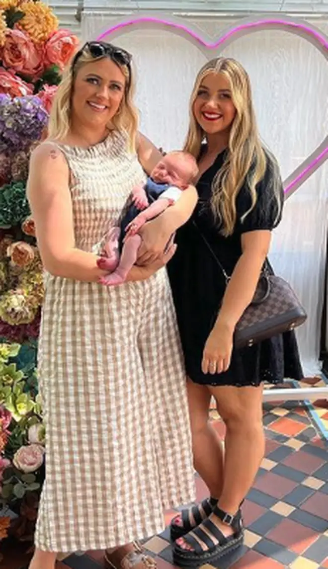 Ellie Warner and her sister Izzi attended their friend's naming ceremony