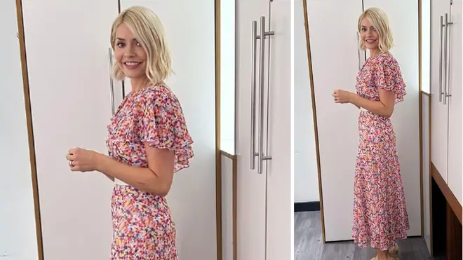 Holly Willoughby is wearing a summer dress from Ted Baker