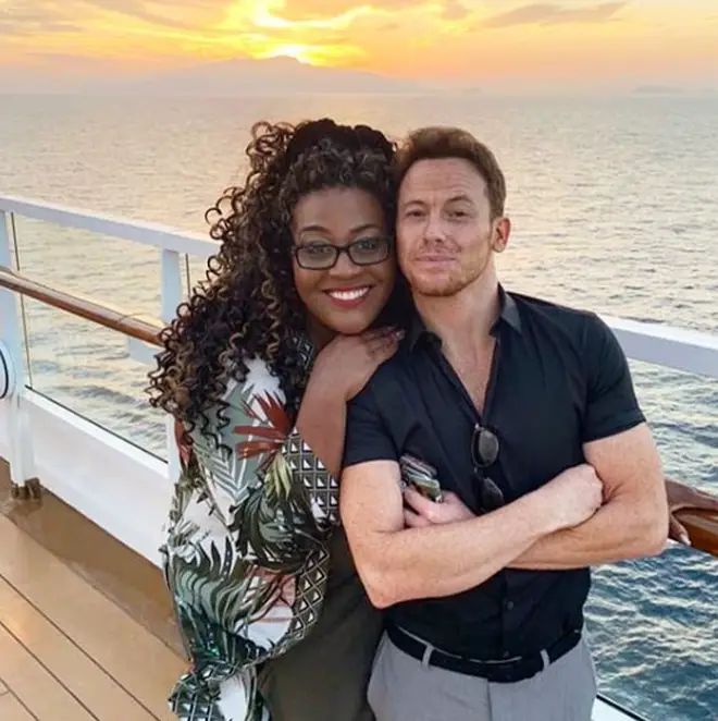 New father Joe Swash joined Alison on the cruise as they film for ITV