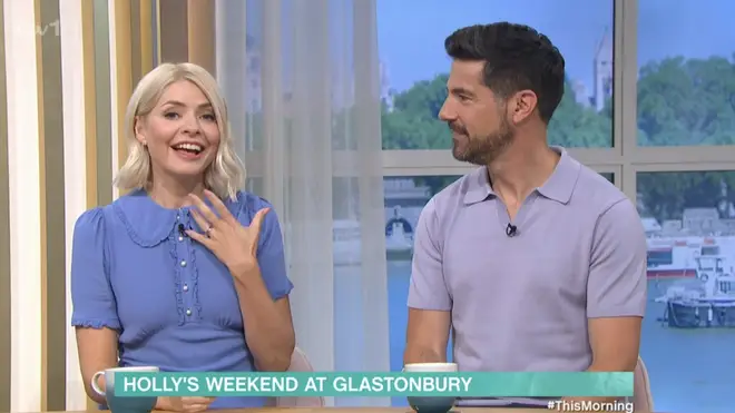 Holly Willoughby admitted she was struggling with her voice following a weekend at Glastonbury festival